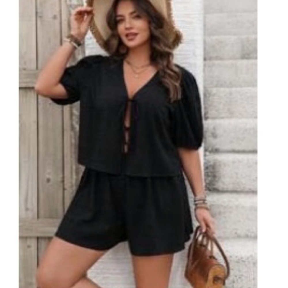 Chic Black Two-Piece Outfit